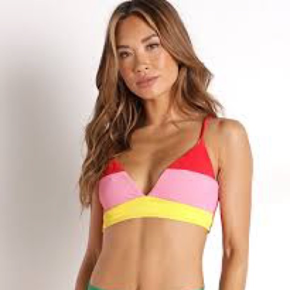 NWT Beach Riot Riza Rainbow Top Size Medium - Picture 1 of 5